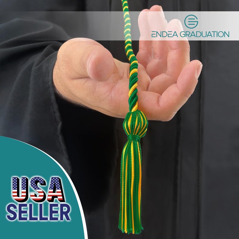 Endea Graduation Single Honor Cord Two-Color (Green/Gold) - Image 2